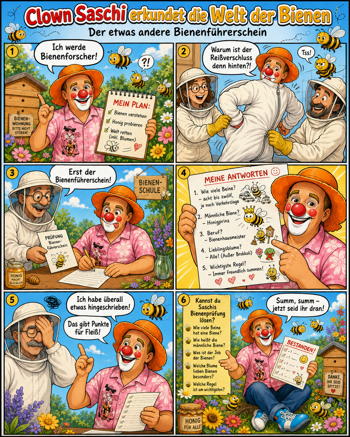 Clown Saschi comic Geocache